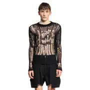 [RICK OWENS] Porterville Biker Level in Net Knit Black