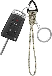 Carabiner Lanyard | Paracord Carabiner Clip with Strap - Quick Release Triangle Buckle Lock Clip, Hook Strap Clasp for Outdoor Camping Hiking Travel Mountaineering