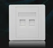 Wall Socket Plate Double Port Network Ethernet LAN CAT5E Panel Faceplate Outlet