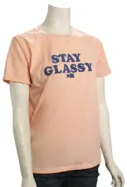 Salty Crew Stay Glassy Women's Boyfriend T-Shirt - Peached - New