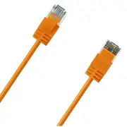 Cruxtec Cat6A Ultra Slim Ethernet Cable - 2m - Orange [RF6A-020-OR]