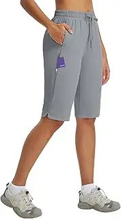 [baleaf] Women's Hiking Shorts 13 Inch Outdoor Shorts Water-Repellent with Zip Pocket