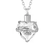 Ashes Urn Necklace Cremation Jewelry Heart Pendent For Ashes Memorial Locket Red