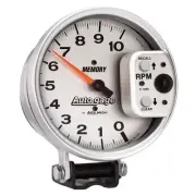 Auto Meter Tachometer Gauge 233907; Auto Gage 10000 RPM 5 in. Memory, Silver
