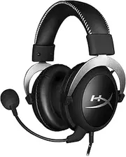 HyperX HX-HSCL-SR/NA Cloud Silver Gaming Headset with in-Line Audio Control for PC & PS4 & Xbox One, Removable Microphone HX-HSCL-SR/NA