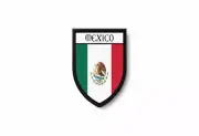 PATCH PATCHES EMBLEM IRON ON GLUE PRINT FLAG world crest mexico