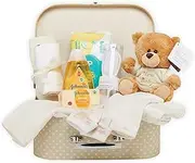 Baby Box Shop Unisex - 12 pcs Neutral Baby Essentials - Baby Gift Hampers, Gender Neutral Baby Gift Basket Hampers, Baby Gender Reveal Gift Set - Cream