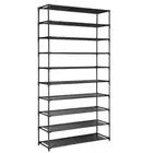 Artiss Stackable Shoe Rack Cabinet Storage Shelves 10 Tiers - Black