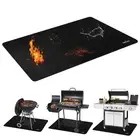 Large 60 42 Inch Under Grill Mat for Outdoor Grill, Double-Sided Fireproof Ma...