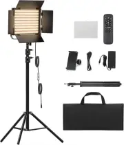 RGB Photography Video Lighting Kit, 50W Bi-Color Energy-Saving LED Video Studio