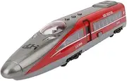 1pc High Speed Railway Model with Sound Light Features Friction Powered Pull Back for Early Education Interactive Present for Top Design Random Color
