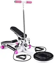 Mini Stepper,Fitness Stair Stepper with Armrest - Portable Twist Stair Stepping Legs Arms Trainer, Adjustable Resistance