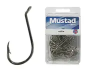 1 Box of Mustad 92554 2x Strong Nickle Plated Octopus Fishing Hooks