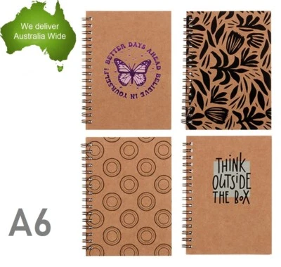 1x A6 Ruled Notebook Note Book Card Cover Stationery Dairy Journal Office School