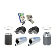 Hyperfan Silenced EC v2 150MM Intake + 150MM Exhaust Fan Complete Kit w/ v2 Climate Controller