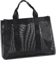 [Baluue] 1 PC Shower Tote Bag Tote Beach Bag Waterproof Tote Black Beach Tote Bag