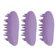 3Pcs Hair Scalp Massager Shampoo Brush Soft Silicone Comfortable Fatigue Rel WPD