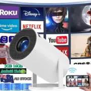 Portable 5G WiFi Mini Smart Android Projector Bluetooth HDMI Home Video Theater