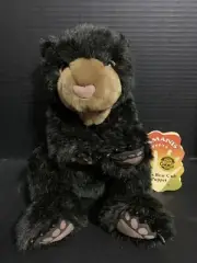 NWT Folkmanis Baby Black Bear Cub Plush Hand Puppet New w/ Tag Storytime 11”