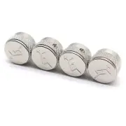 4 Pcs Hollow Body Control Knob Volume Tone knobs Silver for Gretsch style guitar