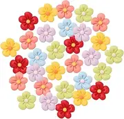 Levemolo 50pcs Resin Flower Charms for DIY Phone Case Hairband Decor Floral Crafts Random Styles Creative Floral Accessories for Unique Jewelry Elegant Hair Ornaments