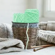 Terylene Ice Strip Yarn, Single Thick Terylene Ice Strip Quick Yarn, Terylene Wool Yarn, Needle Knitting, Woven Crochet Thread, Blanket Yarn Ball for Weaving Scarves, Fabric Blankets