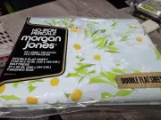 Morgan Jones Daisy Floral Pattern Double Flat Sheet No Iron Percale Fits 81x96