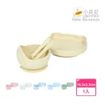 【新加坡LITTLE BEARNIE 小貝尼】小熊初食吸盤餐具組(兒童餐具 矽膠餐具 學習餐具 總代理公司貨)