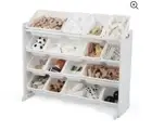 Tot Tutors WO701 Springfield Supersized 16-Bin Toy Organizer -White/White