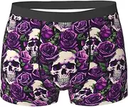[YANYU] many Purple Rose Skull Print Stylish Men Briefs Breathable Stretch Lightweight Comfortable for All Day Wear