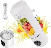 Portable Blender, 700ml Traveling Portable Fruit Veggie Juicer, Mini for Shakes and Smoothies with Rechargeable USB, Electric Blender with 12 Blades for Gym,Office,Traveling