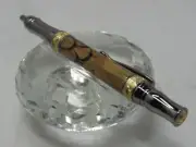 UNIQUE GORGEOUS HIGH QUALITY HANDMADE NOUVEAU SCEPTRE REAL FEATHERS TWIST BP PEN