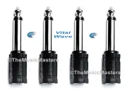 (4) 1/8" 3.5mm Female Jack to 1/4" Male Plug Mono Microphone Audio Mic Adapter
