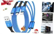 Multi Charging Cable 2Pack 6Ft Multi Charger Cord Braided Multi 6FT Blue