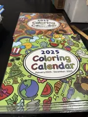 Kids Coloring Calendar 2025 Learning At Home Monthly Wall Calender 12 Month