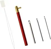 COHEALI 1 Set DIY Embroidery Punch Tool with Replacement Needles Ergonomic Skid Handle for Hand Craft Projects and Creative Art Supplies