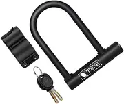 ADOCARN Heavy Duty Bike Lock u Shape Shackle Key Mount Bracket Bike u Lock for Road Mountain Bikes