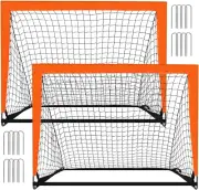 Soccer Goal,2 Pack 4'X3' Portable Soccer Net with Carry Bag, High-Strength & Qui