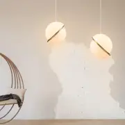 Olivia Surreal Elegance Acrylic + Iron Pendant Light - White, PL0119