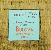 Genuine Bulova 7BEACD SF 15 Sweep Second Hand Watch Part 65C NEW OLD STOCK
