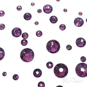 AMETHYST (204) purple violet 144 pcs Swarovski 2058/2088 Crystal Flatbacks purple rhinestones nail art mixed with Sizes ss5 ss7 ss9 ss12 ss16 ss20 ss30