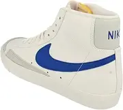 [Nike] Men's Blazer Mid '77 Vintage Sneakers (White/Game Royal-Pure Platinum, 11)