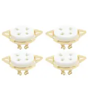 4pcs 4pin U4A Ceramic Tube Socket Base for 300B 811 5U4G AMP DIY Gold Plated