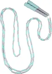Totority 1Pc Adjustable Jump Rope Creative Skipping Rope for Fitness Training Lightweight Beaded Design Non Skid Handles for Sports Exercise Soft