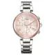 CITIZEN XC 時尚光動能新觀感優質亮麗腕錶-銀+玫瑰金-FB1455-50W