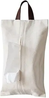 Hanging Tissue Pouch PU Leather Tissue Holder, 1Pc Hanging Tissue Cover Bag,Paper Sleeve Tissue Hanging Pouch Toilet Paper Holder Bag PU Leather Tissue Bag,Hanging Tissue Cover Bag Tissue Paper Holder