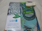 New Splash Home Bath KICKS Peva Shower Curtain 70x72 - Blue/Green Snickers NIP