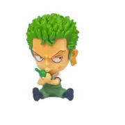 Anime One Piece Zoro Sitting Figure Toys 8.5CM PVC Version Car Decoration