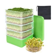 Sprout Dish Growing Tray Hydroponic Vegetable Beans Seeding Pot Household Plants
