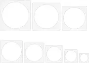 SAVITA Large Circle Stencils for Painting - 16pcs Plastic Templates 2.4-9.8 Inches Reusable for Walls, Paper, Wood Art Projects, Home Decoration (8 Sizes)
